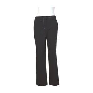 Helmut Lang Black Cropped Tailored Trousers with‎ White Trim Size 6